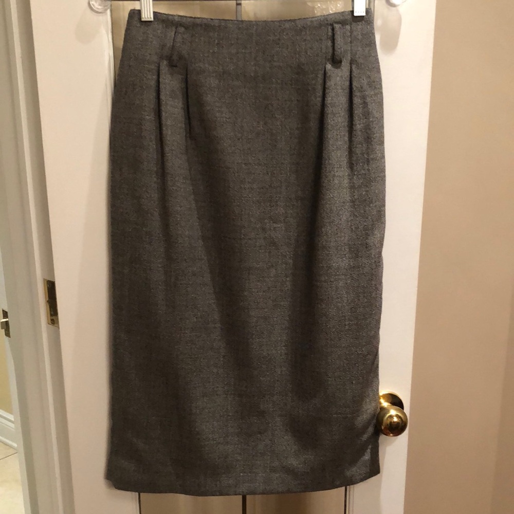Vintage Grey Wool Skirt